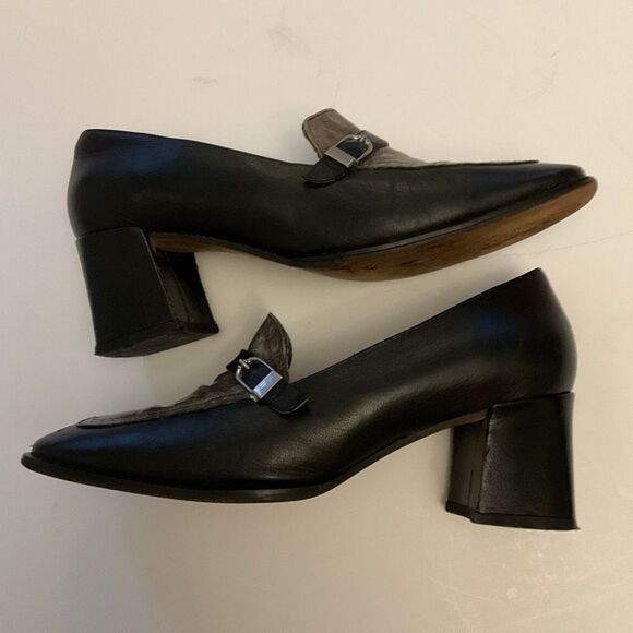 Vintage Y2K Pilgrim Buckle Block Heel 40s Vibe Brogues, 7 - Picture 16 of 16